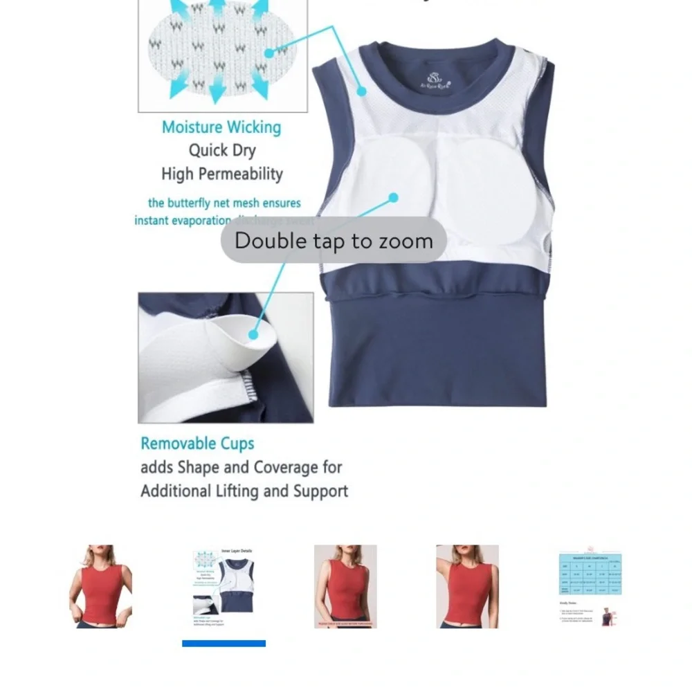 AS ROSE RICH Workout Top. ( Color : Rust) - Picture 11 of 12